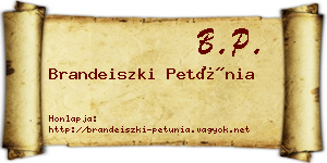 Brandeiszki Petúnia névjegykártya