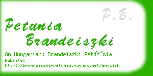 petunia brandeiszki business card